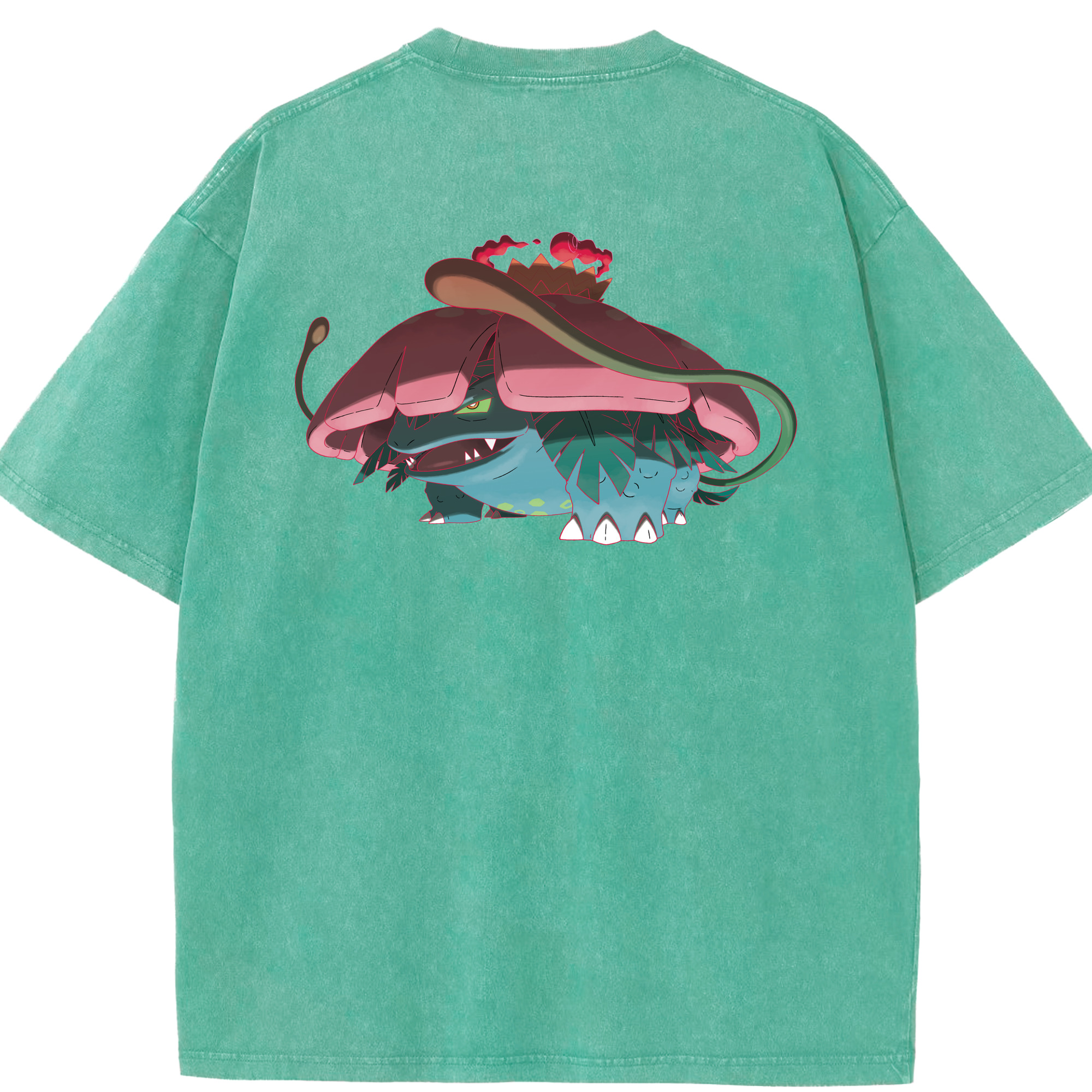（画像用） ポケットモンスター Pokémon 綿100% ヴィンテージ風 半袖Tシャツ（背面プリント）